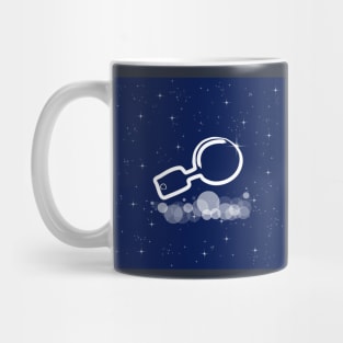 frying pan, cooking, tableware, kitchen utensils, household item, technology, light, universe, cosmos, galaxy, shine, concept Mug